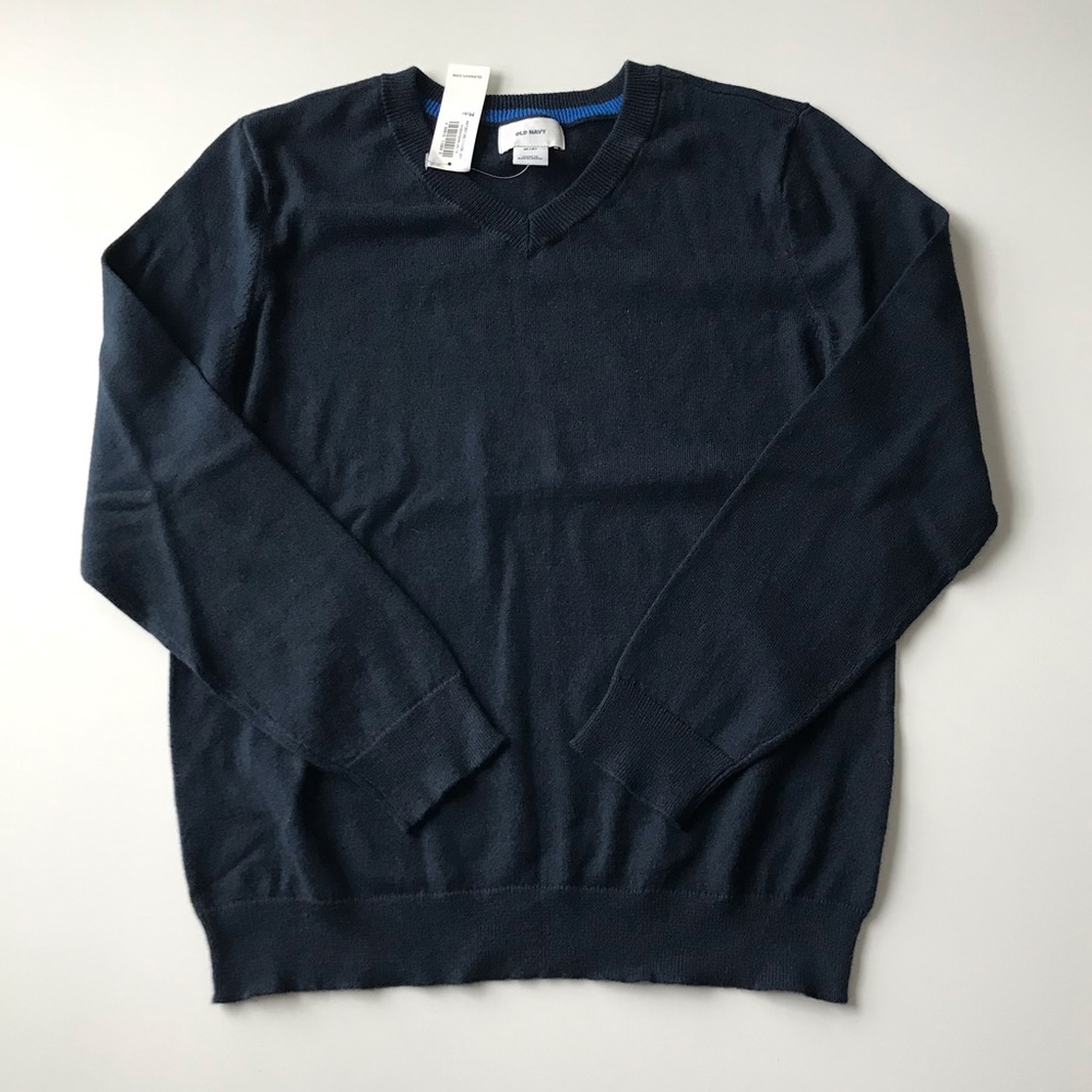 Old Navy Boys Long Sleeve Plain Pullover Sweater Sweatshirt Size M (8)  NWT